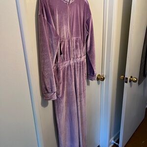 Fabletics Lavender Velour Jumpsuit